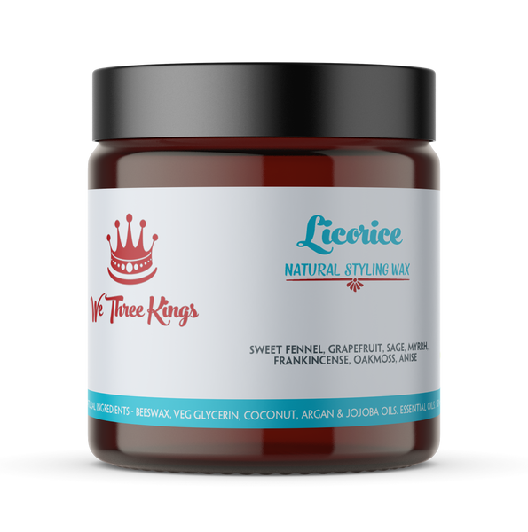 Licorice natural hair styling wax We Three Kings Aust